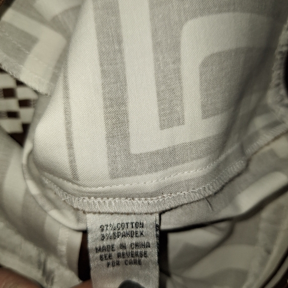 TALBOTS Petite Brown White Sleeveless Cotton Spandex Stretch Sheath Dress Size 8 - Picture 8 of 11